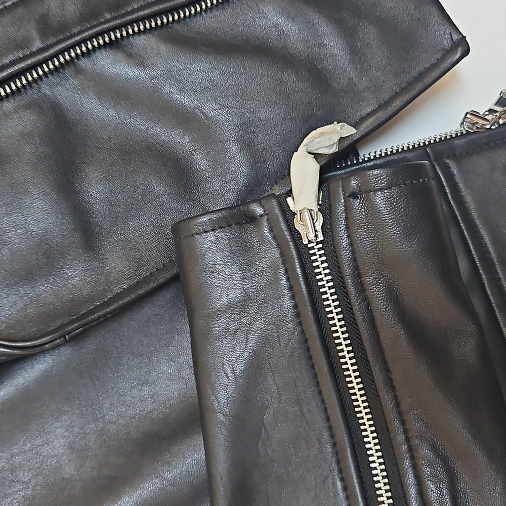 NWT. L'Agence Lambskin Biker Jacket - Picture 7 of 7